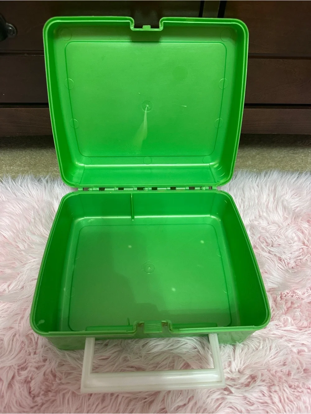 Vintage Disney's A Bug's Life Plastic Green Lunch Box With Thermos